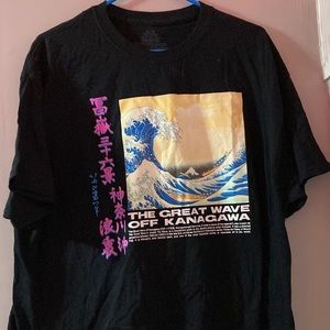 The great wave shirt in black size XL/TG